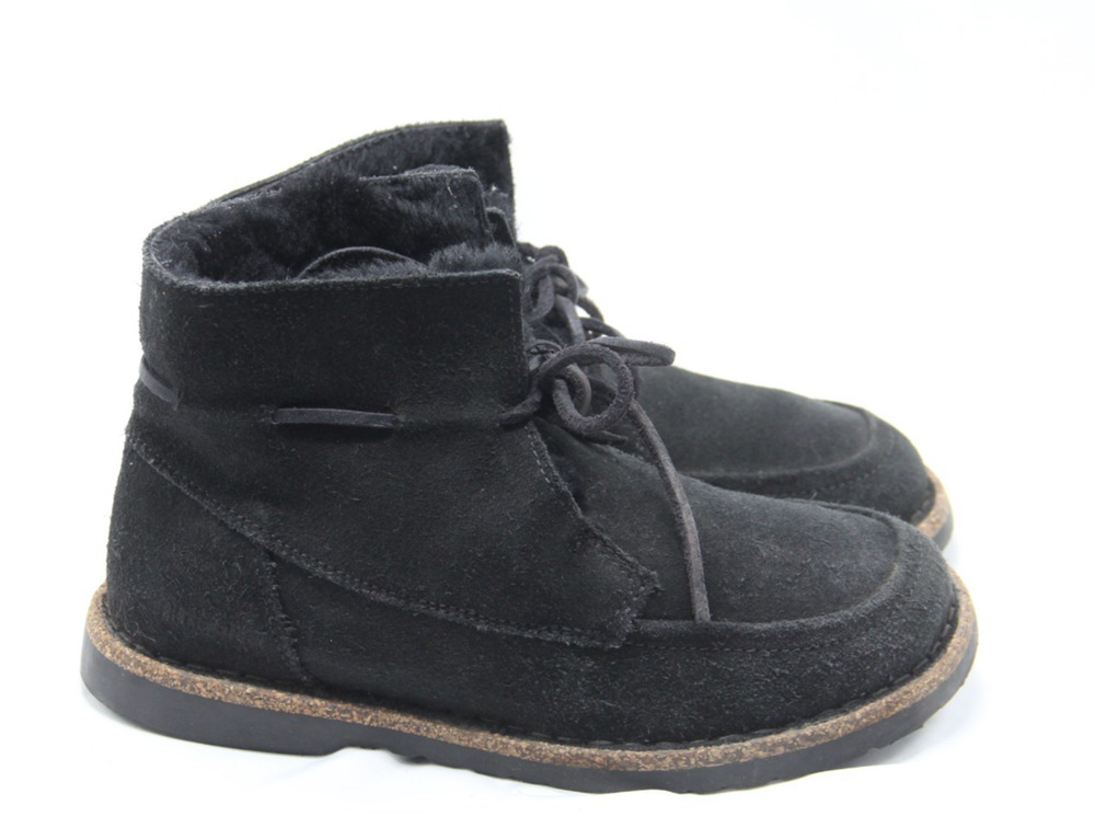 Birkenstock Chukka Boots Women's Size EU 38 US 7 - 7.5 Black Suede Bakki